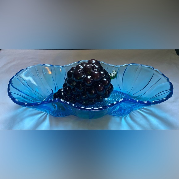 Grape bunch (B) hand-blown Murano style art glass fruit decor- unmarked - Picture 1 of 6